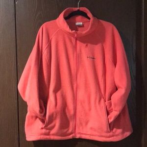 COLUMBIA SIZE 3X PINK FLEECE ZIP UP